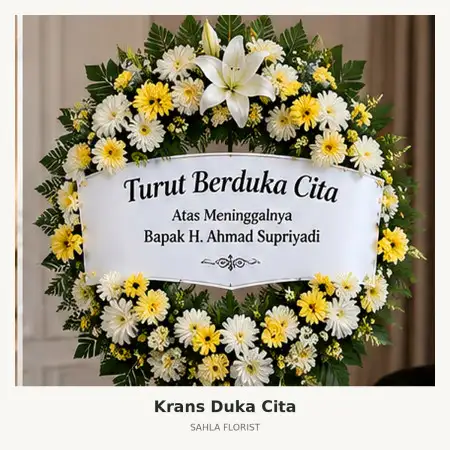 Krans Bunga Duka Payung Sekaki